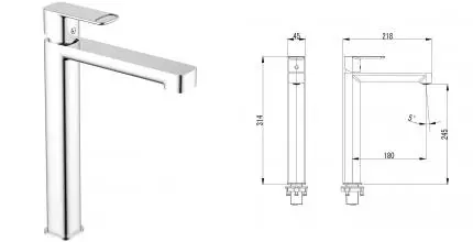 Смеситель для раковины «AQUAme» Parma AQM6614CR хром Смеситель для раковины «AQUAme» Parma AQM6614CR хром