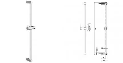Штанга для душа «AQUAme» AQM8202CR хром