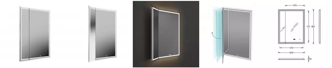 Зеркало «Kerama Marazzi» Tecno M 65 TE.M.MI.65 с подсветкой