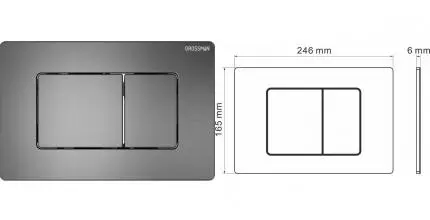 Кнопка смыва «Grossman» Classic 700.K31.04.42M.42M металл графит сатиновая
