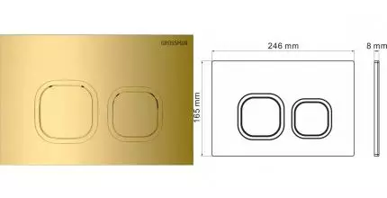 Кнопка смыва «Grossman» Cosmo 700.K31.02.300.300 пластик золото глянцевая