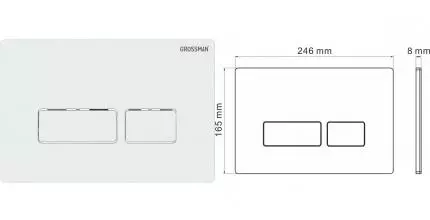 Кнопка смыва «Grossman» Pragma 700.K31.03.000.000 пластик белая глянцевая Кнопка смыва «Grossman» Pragma 700.K31.03.000.000 пластик белая глянцевая