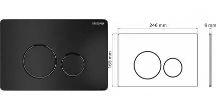 Кнопка смыва «Grossman» Style 700.K31.05.21M.21M металл черный матовый
