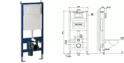 Инсталляция для унитаза «Grossman» 900.K31.01.000