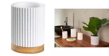 Стакан для зубных щёток «Ridder» Bailey 2173101 на стол белый