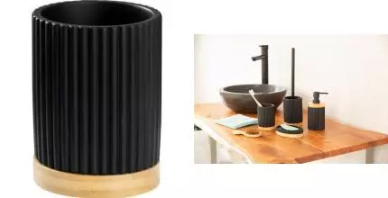 Стакан для зубных щёток «Ridder» Bailey 2173110 на стол чёрный