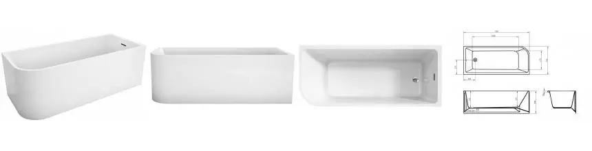 Ванна акриловая «Belbagno» BB712 170/73 с ножками с сифоном белая правая Ванна акриловая «Belbagno» BB712 170/73 с ножками с сифоном белая правая