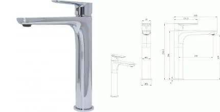 Смеситель для раковины «Allen Brau» Eclipse 2.0 5.E1A02-00 хром