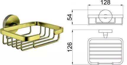Мыльница «Allen Brau» Priority 6.31004-GB на стену брашированное золото Мыльница «Allen Brau» Priority 6.31004-GB на стену брашированное золото