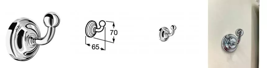 Уценка, Крючок «Roca» Carmen на стену хром