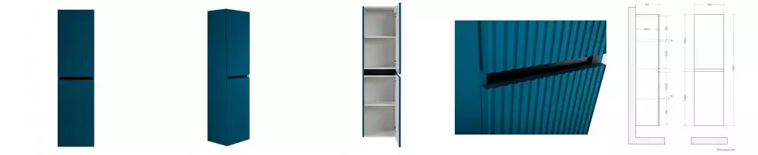 Пенал «Art&Max» Torino 150 подвесной аквамарин универсальный Пенал «Art&Max» Torino 150 подвесной аквамарин универсальный