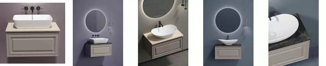 Тумба с раковиной и столешницей «Sancos» Very 79 подвесная Doha Soft