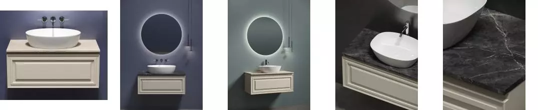 Тумба с раковиной и столешницей «Sancos» Very 99,5 подвесная Beige Soft