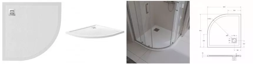 Душевой поддон «Belbagno» TRAY-MR-UNO-R-90-550-35-W низкий из литьевого мрамора четверть круга без сифона белый Душевой поддон «Belbagno» TRAY-MR-UNO-R-90-550-35-W низкий из литьевого мрамора четверть круга без сифона белый