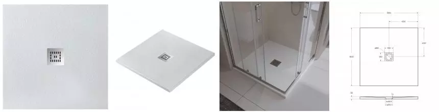 Душевой поддон «Belbagno» TRAY-MR-UNO-A-90-35-W низкий из литьевого мрамора квадратный без сифона белый Душевой поддон «Belbagno» TRAY-MR-UNO-A-90-35-W низкий из литьевого мрамора квадратный без сифона белый