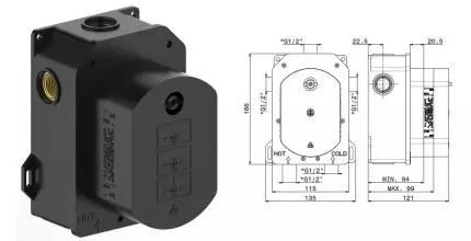 Внутренняя часть смесителя «Kerama Marazzi» 31020KM.00.000 чёрная Внутренняя часть смесителя «Kerama Marazzi» 31020KM.00.000 чёрная