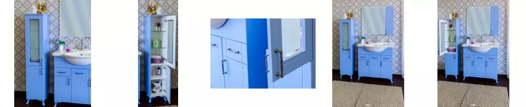 Пенал «Sanflor» Глория 32 голубой правый