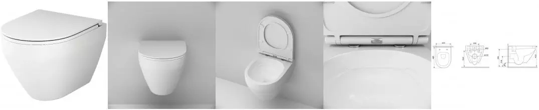 Подвесной унитаз безободковый «Am.Pm» Spirit V2.0 FlashClean C701700MWSC белый с сиденьем дюропласт с микролифтом