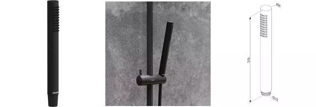 Ручная лейка «Damixa» Scandinavian Pure 936020300 чёрная матовая Ручная лейка «Damixa» Scandinavian Pure 936020300 чёрная матовая