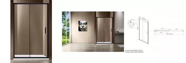 Душевая дверь «Vincea» Garda VDS-1G125CLB 125/190 прозрачная/чёрная Душевая дверь «Vincea» Garda VDS-1G125CLB 125/190 прозрачная/чёрная
