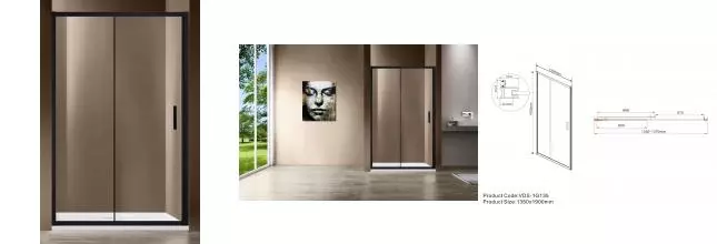 Душевая дверь «Vincea» Garda VDS-1G135CLB 135/190 прозрачная/чёрная Душевая дверь «Vincea» Garda VDS-1G135CLB 135/190 прозрачная/чёрная