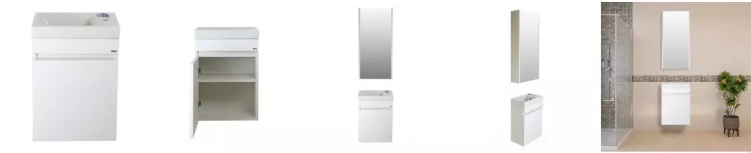 Тумба с раковиной «Misty» Эко Мини 40 (Енисей 40) подвесная белая универсальная