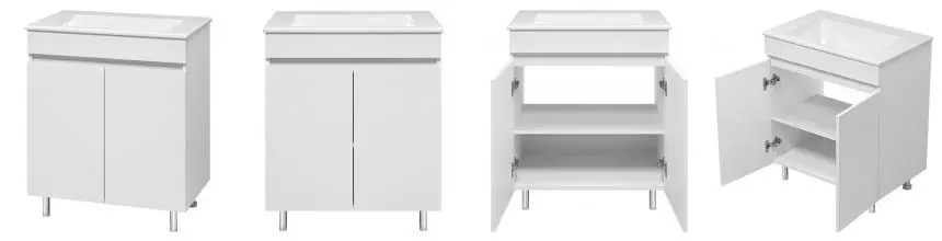 Тумба с раковиной «Misty» Енисей 70 (Como 70) белая