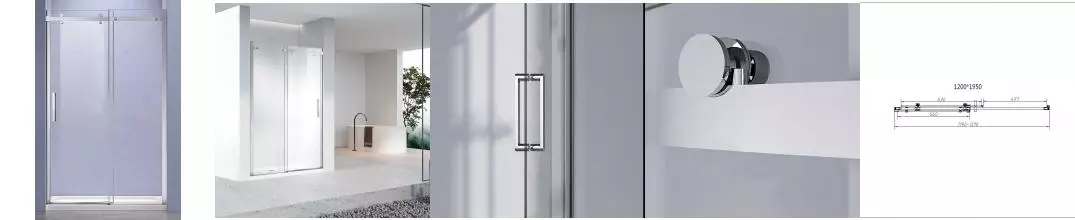 Душевая дверь «Vincea» Como-N VDS-4CN120CL 120/195 прозрачная/хром