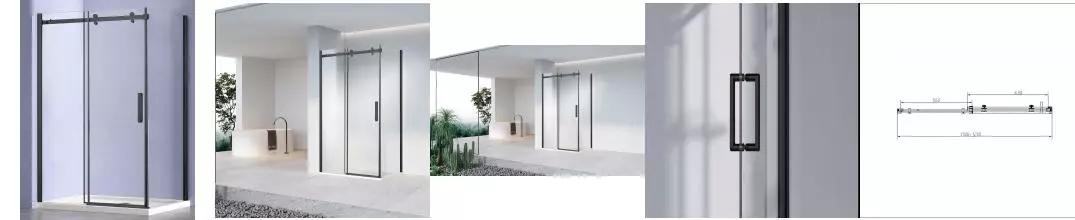 Душевой угол-ограждение «Vincea» Como-N VSR-4CN9012CLB 120/90 прозрачный/чёрный прямоугольный без поддона универсальный Душевой угол-ограждение «Vincea» Como-N VSR-4CN9012CLB 120/90 прозрачный/чёрный прямоугольный без поддона универсальный