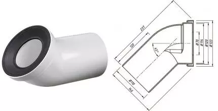 Патрубок для унитаза «Orio» C-492 110*45°