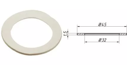 Прокладка  «Orio» П-4040 D40 плоская (упк 20шт) белый