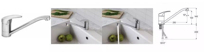 Смеситель для кухонной мойки «Santek» Мавис WH5A40011C001 хром Смеситель для кухонной мойки «Santek» Мавис WH5A40011C001 хром