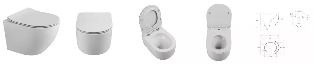 Подвесной унитаз безободковый «Belbagno» Soft-Tor BB084CH-TOR/BB2034SC белый с сиденьем дюропласт с микролифтом белое