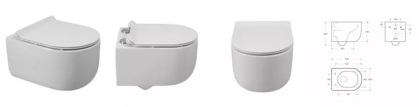 Подвесной унитаз безободковый «Belbagno» Soft-Tor BB084CH-TOR/BB2111SC белый с сиденьем дюропласт с микролифтом белое Подвесной унитаз безободковый «Belbagno» Soft-Tor BB084CH-TOR/BB2111SC белый с сиденьем дюропласт с микролифтом белое