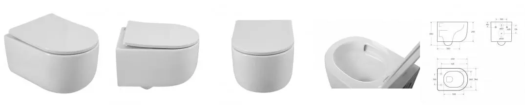 Подвесной унитаз безободковый «Belbagno» Soft-Tor BB084CH-TOR/BB2031SC белый с сиденьем дюропласт с микролифтом белое