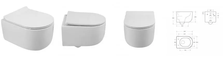 Подвесной унитаз безободковый «Belbagno» Soft-Tor BB084CH-TOR/BB2011SC белый с сиденьем дюропласт с микролифтом белое Подвесной унитаз безободковый «Belbagno» Soft-Tor BB084CH-TOR/BB2011SC белый с сиденьем дюропласт с микролифтом белое