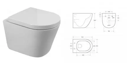 Подвесной унитаз безободковый «Belbagno» Flay-Tor BB053CH-TOR-FC/BB865SC белый с сиденьем дюропласт с микролифтом белое Подвесной унитаз безободковый «Belbagno» Flay-Tor BB053CH-TOR-FC/BB865SC белый с сиденьем дюропласт с микролифтом белое