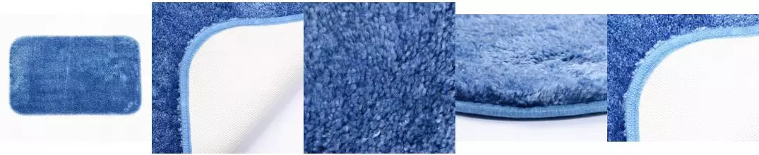 Уценка, Коврик для ванной «WasserKRAFT» Wern BM-2503 90/57 латекс, полиамид Dark Blue