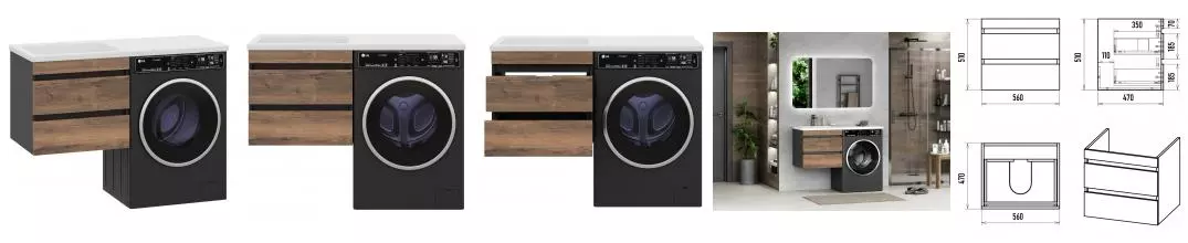 Тумба с раковиной под стиральную машину «Misty» Коломбо 60 (Гавана 120 левая) подвесная дуб Галифакс/антрацит Тумба с раковиной под стиральную машину «Misty» Коломбо 60 (Гавана 120 левая) подвесная дуб Галифакс/антрацит