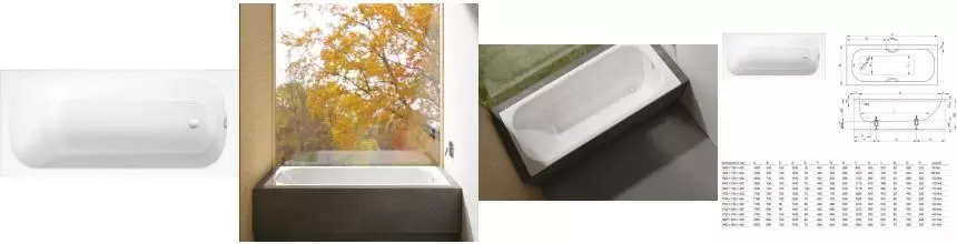 Ванна стальная «Bette» Form AD 170/75 без опор без сифона белая