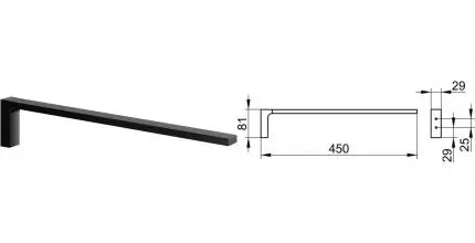 Полотенцедержатель «Keuco» Edition 11 11120370000 на стену чёрный матовый Полотенцедержатель «Keuco» Edition 11 11120370000 на стену чёрный матовый