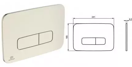 Кнопка смыва «Ideal Standard»  R0459GN пластик Silver Storm