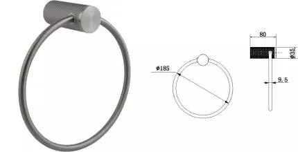 Полотенцедержатель «Allen Brau» Priority 4.0 6.31C14-MG на стену брашированный графит