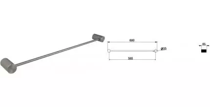 Полотенцедержатель «Allen Brau» Priority 4.0 6.31D11-MG на стену брашированный графит