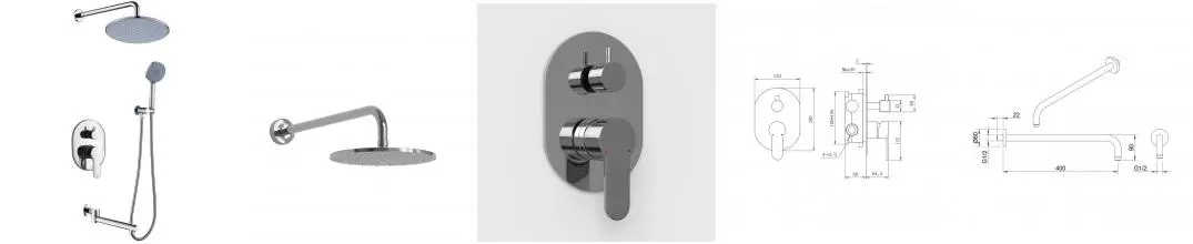 Душевая система «Berges Wasserhaus» Nardis 3R 071013 хром