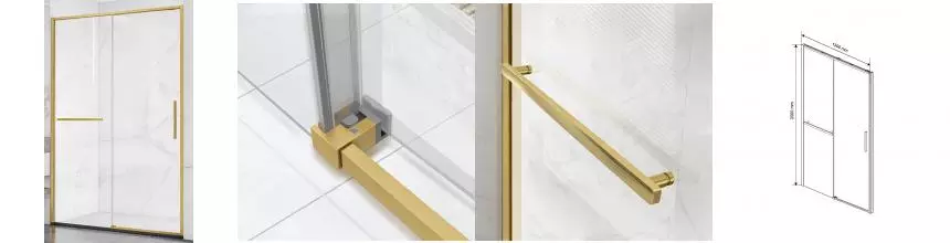 Душевая дверь «Vincea» Slim Soft VDS-1SS130CLG 130/200 прозрачная/брашированное золото Душевая дверь «Vincea» Slim Soft VDS-1SS130CLG 130/200 прозрачная/брашированное золото