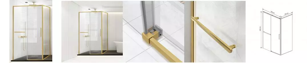 Душевой угол-ограждение «Vincea» Slim Soft VSR-1SS9013CLG 130/90 прозрачный/брашированное золото прямоугольный без поддона универсальный Душевой угол-ограждение «Vincea» Slim Soft VSR-1SS9013CLG 130/90 прозрачный/брашированное золото прямоугольный без поддона универсальный