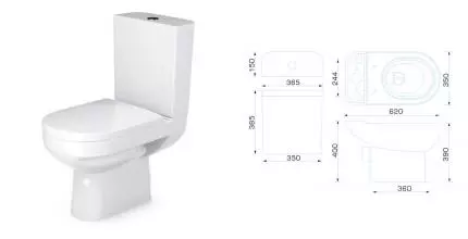 Унитаз компакт «Aringa» Асти AR01001WH белый с сиденьем с микролифтом
