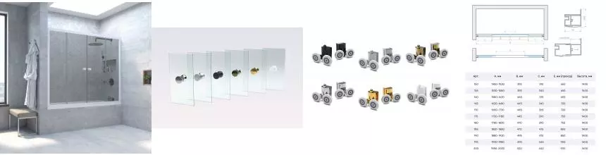 Шторка на ванну стеклянная «Vegas Glass» Z2V Novo 195/140 графит/белая