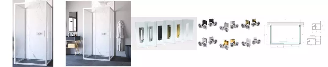 Душевой угол-ограждение «Vegas Glass» ZP-U Novo h2000 100/100 Crystal vision/белый без поддона универсальный Душевой угол-ограждение «Vegas Glass» ZP-U Novo h2000 100/100 Crystal vision/белый без поддона универсальный